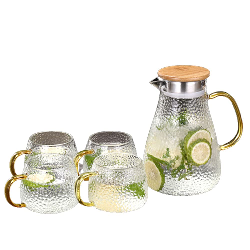 Amazon.co.jp: 耐熱ガラス ピッチャー 冷水筒 ガラス水滴防止