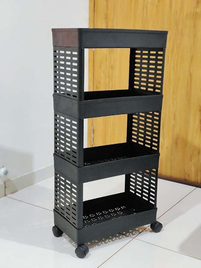 MASHUR FAB ABS MULTI -Layer Kitchen Rack | Multipurpose Shelf for Utensils, Cutlery & Spices | Space-Saving Organizer for Home & Pantry (Casual, 4-LAYER) 3