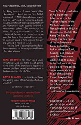 The Red Earth: A Vietnamese Memoir of Life on a Colonial Rubber Plantation (Volume 66) (Ohio RIS Southeast Asia Series) - Image 2