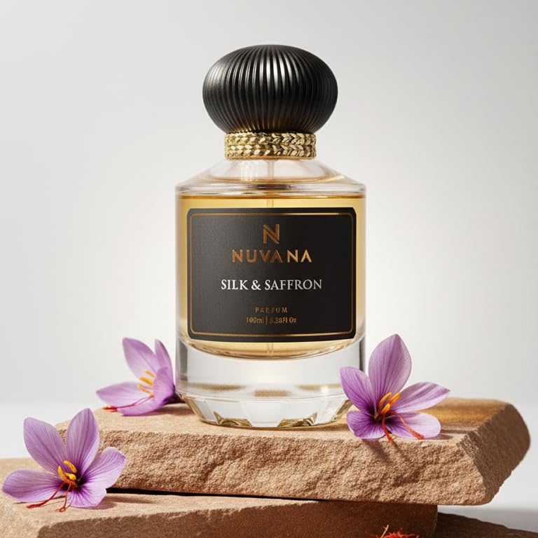 Image of Silk & Saffron Luxury Parfum | Premium Saffron Woody Amber Fragrance | Eau de Parfum 100ml | Long Lasting | Ideal for Special Occasions & Evenings | Woody Amber Perfume