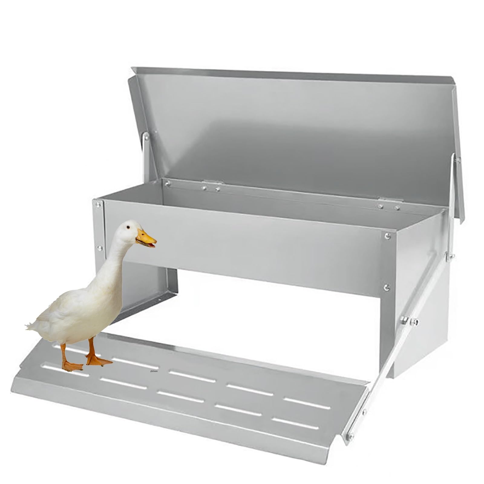 Mangiatoia per Galline Antitopo Grande capacità Mangiatoia Galline Automatica Pedale Antiscivolo Anti-Dumping Adatto per Polli Anatre E Oche di Grandi Dimensioni(10kg)