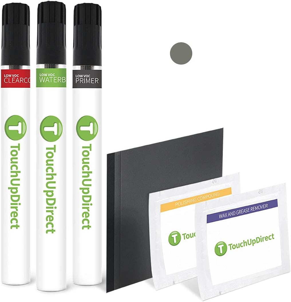 TouchUpDirect PN2BF/SM1240 Liquid Grey Compatible with Ford Exact Match Touch Up Paint Brush - Platinum Kit