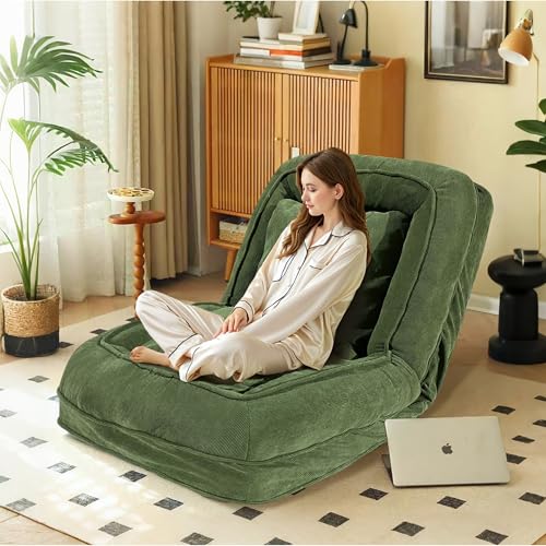 Upholstered Human Dog Bed for Adult Foldable, Convertible Lazy Sofa with 5 Adjustable Positions...