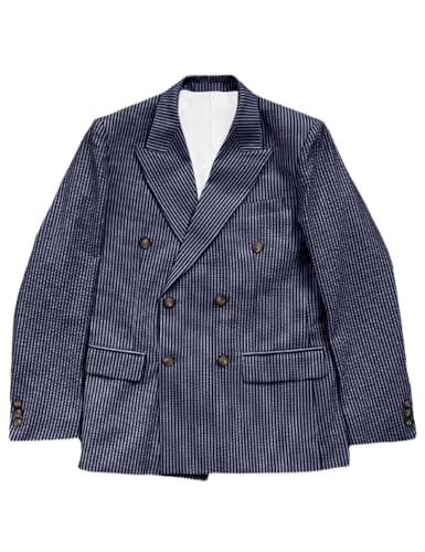 Mens Summer Seersucker Blazer Jacket Lightweight Casual Formal Wedding Prom Sport Coat Spring