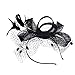 GERGER Casquette de cyclisme pour femme - Fascinator Party Mesh - Mode - Plumes et chapeau de mariage - Idée cadeau pour homme, Noir , taille unique