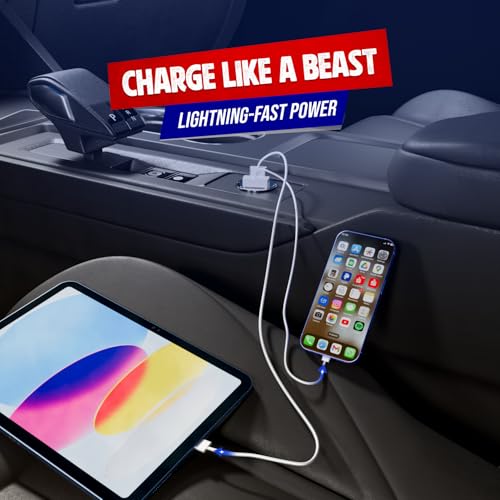 Image of 101W Fast Car Charger with QC Dual Output Type-C PD (65W) & USB-A (36W) for iPhone, Android Smartphone, MacBook, Power Bank, Earbud & Tablet | Compact, Heat & Surge Protection (Transparent)