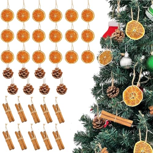 36-teiliges natürliches Weihnachtsbaumschmuck-Set, Weihnachtsschmuck,...