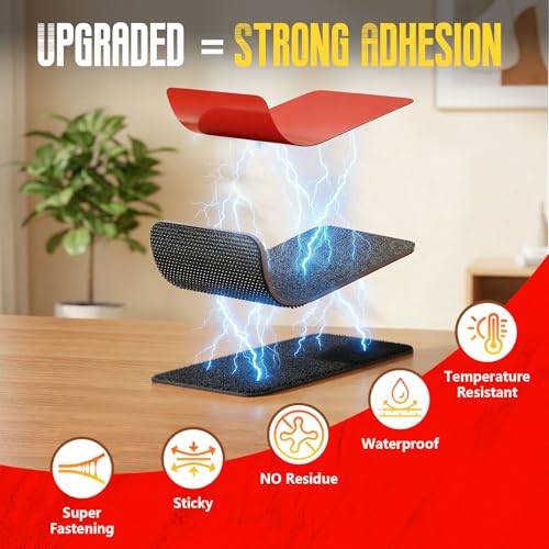 Image of 24 Sets Heavy Duty Hook and Loop Tape Strips with Super Adhesive, Heat Resistant & Waterproof Adhesive Hooks for Picture Hanging, Indoor & Outdoor Use 1.18 Inch