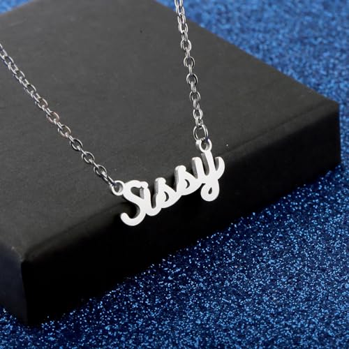 WUSUANED Sissy Queen Necklace Naughty Word Jewelry Lover Gift Femboy Gift4