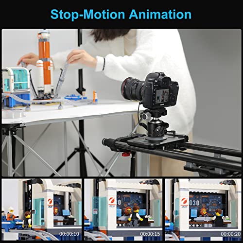Image of GVM Motorized Camera Slider, 2-Axis 31'' Carbon Fiber Track Rail Sliders with APP Control, Timelapse Camera Dolly Supports 360Rotate Video Shooting and Stop-Motion, 16h Long Working with Batteries