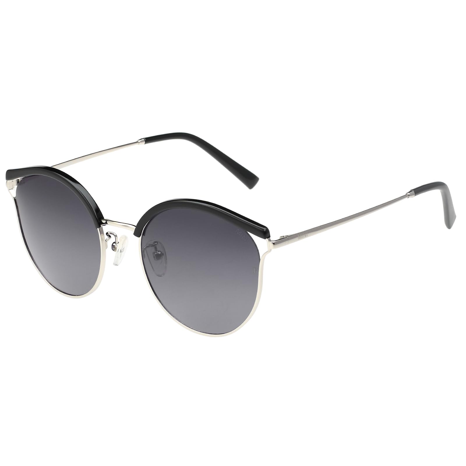 |Black Full Frame Butterfly Sunglasses|Polarized | 100% UV Protection (UV 400) Grey Gradient Faded Lens|Women's|Large|M37020-007P 54 S-image-16