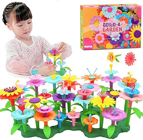Amazon.co.jp: フラワーブロック 花 おもちゃ 立体パズル プラスチック