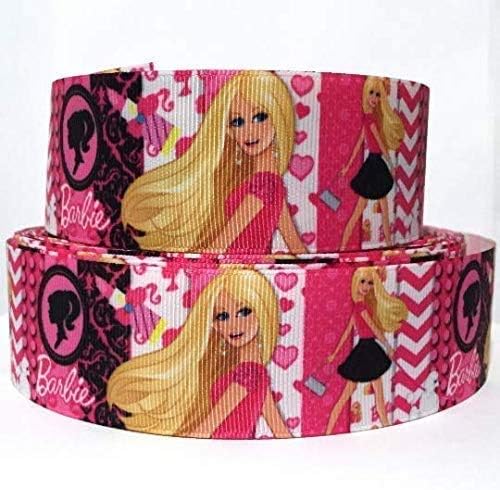 Cinta de grogrén de 3 pulgadas para niñas, rosa para regalos, arreglos florales, lazos para el pelo, reserva de recortes, impresa por yarda