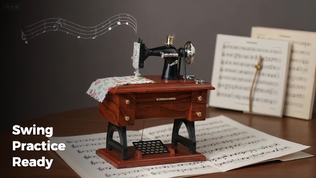 【お値下げ中】　enesco(エネスコ) フィギュア レトロミシン オルゴール エネスコ オルゴール ティーパーティ ネズミ レトロ ENESCO