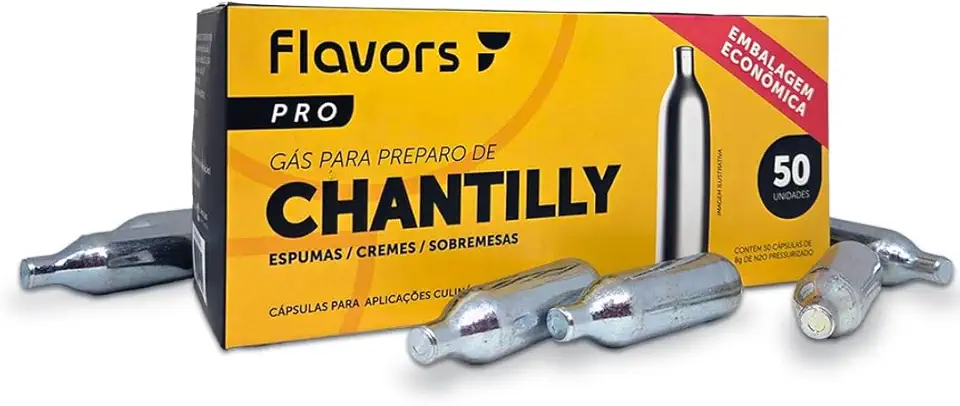 Flavors, Cápsulas de Gás para Chantilly Flavors Pro para Sifão 50un