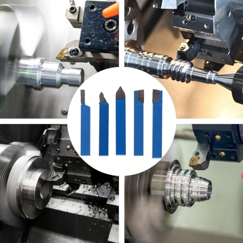 VILLCASE Lathe Turning Tool Set, 5pcs Carbide Turning Tool, Ideal for Woodturning Power Lathe Accessories (Blue) 5 VILLCASE Lathe Turning Tool Set, 5pcs Carbide Turning Tool, Ideal for Woodturning Power Lathe Accessories (Blue) - Image 5