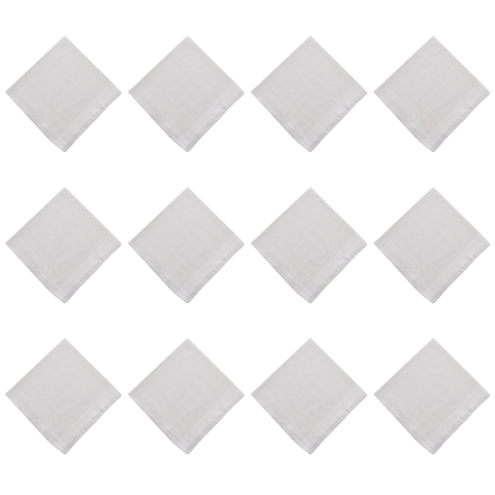 Fentency Square Bandanas Handkerchief Set of 12 Pocket Hankie Towel Sweat Wiping Big Bandanas for Adult Business Square Pocket