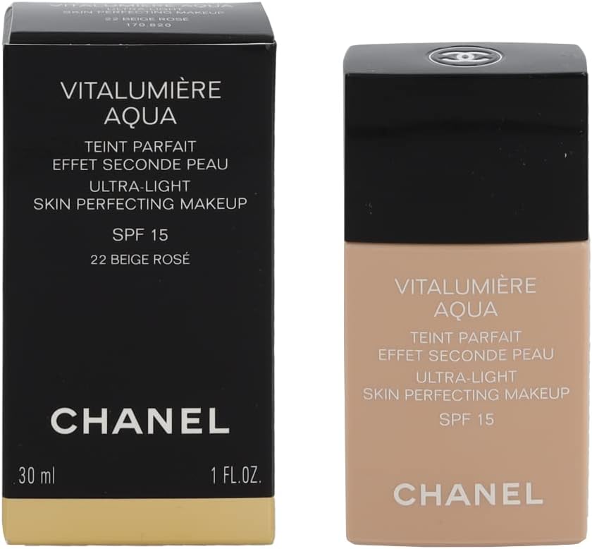 Chanel Vitalumiere Aqua Ultra-Light Skin Perfecting Makeup SPF 15-30 ml, 22 Beige Rose