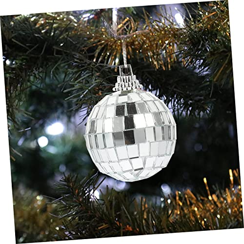 WOONEKY - 6 bolas espejadas para decoración navideña, fiestas y eventos de baile, colgantes reflectantes para bodas, pubs y discotecas miniatura 4