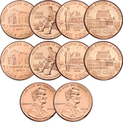 2009 P&D Lincoln Cent Bicentennial Anniversary 8-Coin Set Uncirculated