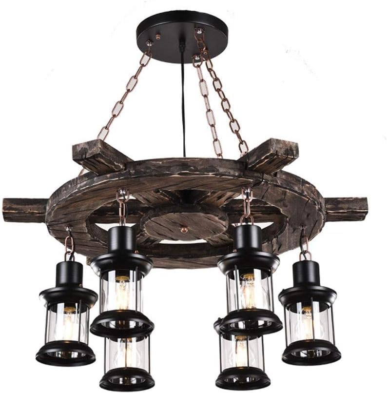 Lámpara de araña para Bar, cafetería, Restaurante, lámpara de habitación, lámpara de Barco, Estilo Retro, Loft, 6 Cabezas, Colgante de Interior, de Lujo.