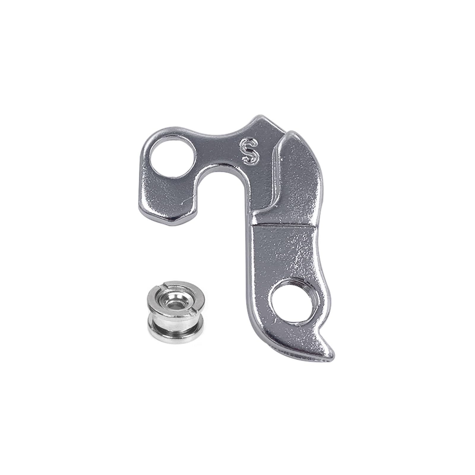TerchPilet Rear Derailleur Hanger-7/GH-120, Aluminum Alloy Replacement for Jamis #12-1856, Scott #228842 – Fits Scott, Jamis, Schwinn & More – Includes Mounting Screws (Silver)
