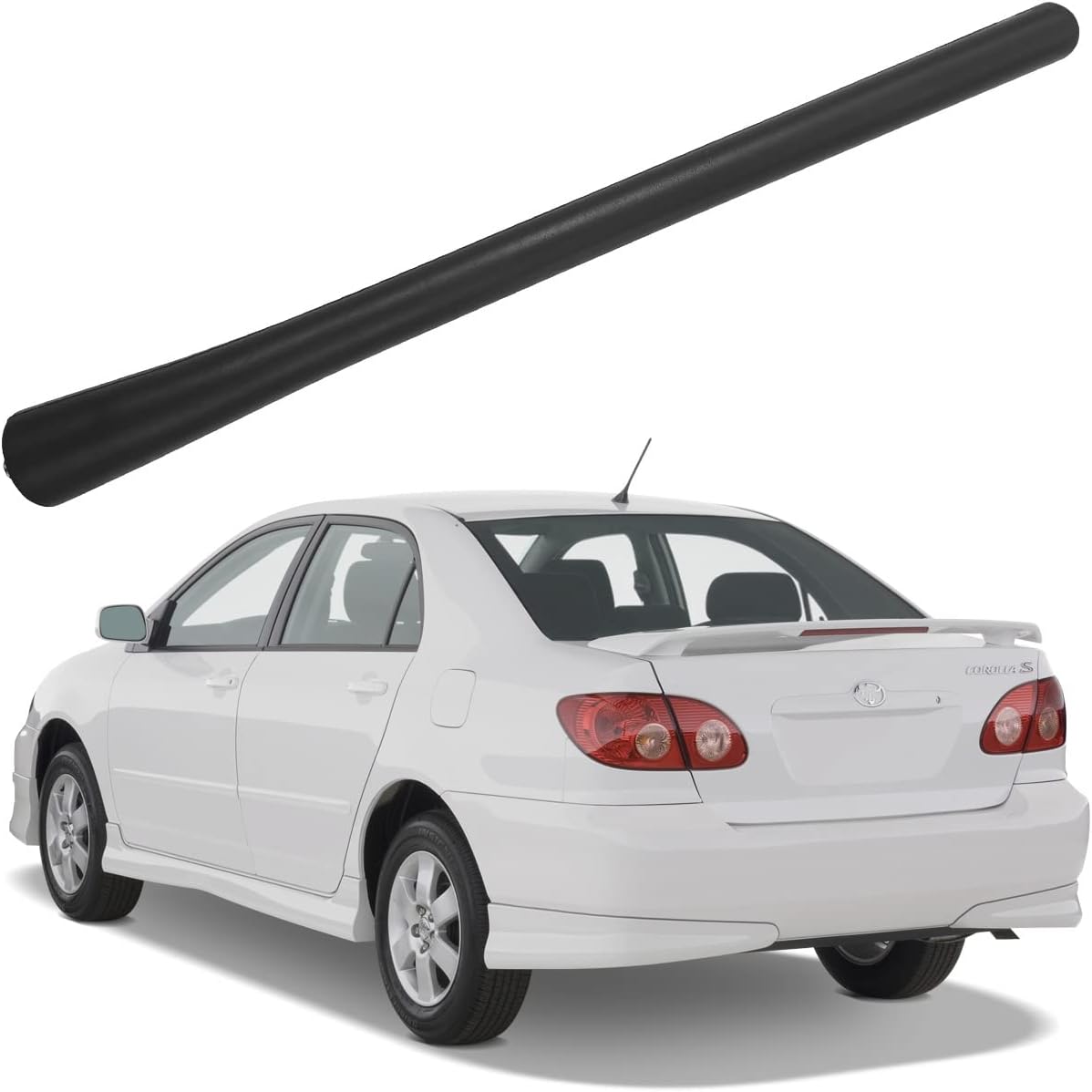 Rubber Antenna for Toyota Corolla (2003-2008), Toyota Corolla Antenna - 7 Inch Car Wash Proof, Internal Copper Coil Antenna Mast Replacement
