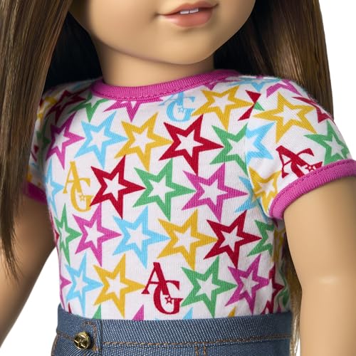 Image of American Girl, Truly Me 18-inch Doll #107 with Brown Eyes, Straight Brown Hair, Light-to-Medium Skin, for Ages 6+