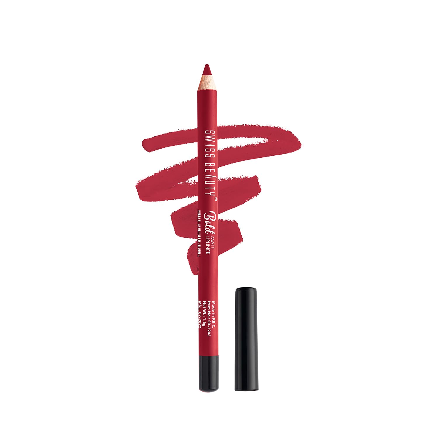 Swiss Beauty Bold Matte Lipliner | langanhaltende, nicht trocknende cremige Formel mit Rizinusöl, leicht, einfache Mischung, vollerer Lippeneffekt, dermatologisch getestet, mattes Finish, 1,6 g