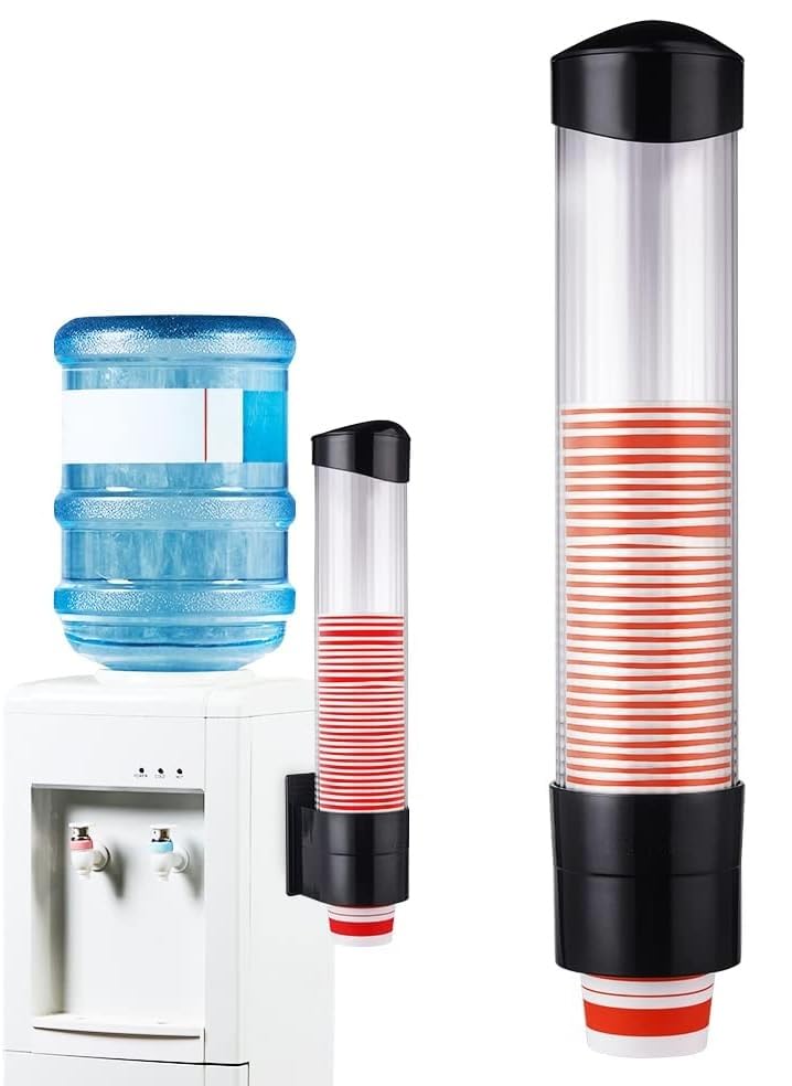 Image of INTERIA Paper Cup Dispenser | Glass Dispenser | Disposable Cup Holder Organizer - Wall Mountable Plastic (Multicolor)