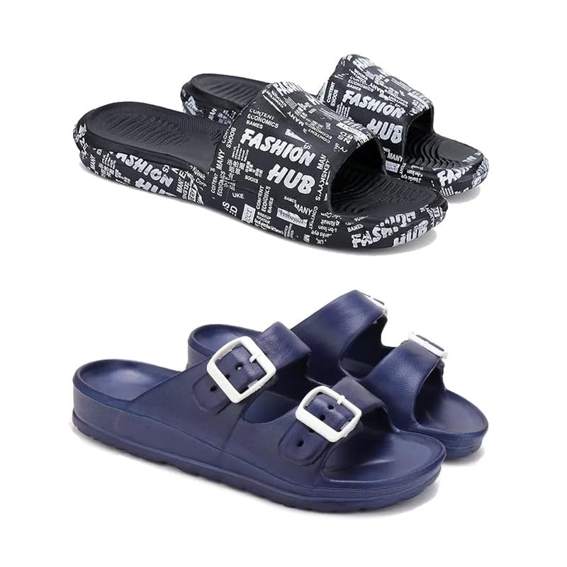 Image of WINGSCRAFT-Lightweight Classic Clogs || Sandals with Slider Adjustable Back Strap for Men-Combo(2)-3103-3113
