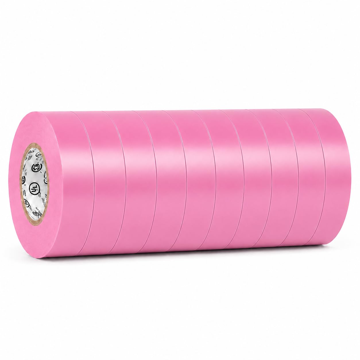 GGR Supplies EL-766AW Pink General Purpose Electrical Tape, 3/4 Inch x 66 Feet, 7 Mil PVC, UL/CSA Listed Core, 600V Flame-Retardant Insulation for Wire Splicing, Bundling &amp; Color Coding, Pack of 10