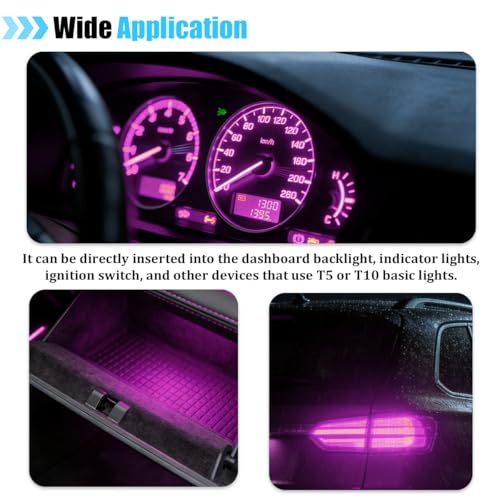 40 focos LED T10 y T5 para auto con sockets giratorios miniatura 6
