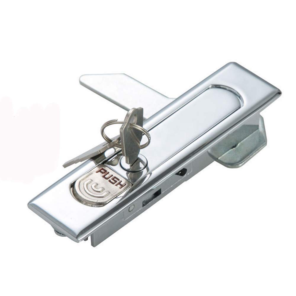 2 pcs MS507 Cabinet Lock with Key Zinc Alloy Mailbox Flat Steel Cabinet Lock Safety Industrial Distribution Box Plane Lock