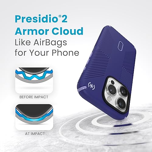 Speck MagSafe Case for iPhone 15 Pro - Drop & Camera Protection, ClickLock No-Slip, Wireless Charging Compatible, Fits All 6.1 Inch Models - Future Blue/Purple Ink/Sky Purple - image 5