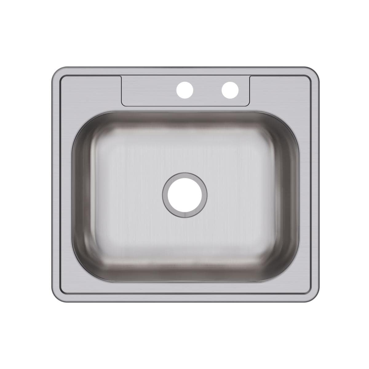 Elkay D12522MR2 22 Gauge Stainless Steel Single Bowl Top Mount Kitchen Sink, 25 x 22 x 6.5625"