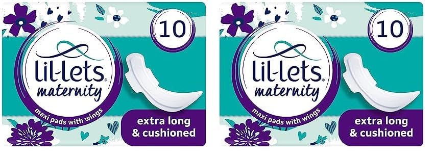 Maternity Pads | 10 x Extra Long Maxi Thick Pads with Wings (Pack of 2)