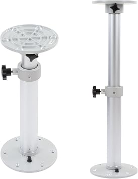 Removable Table Legs RV, 460-700mm Height Adjustable Table Pedestal Leg Bracket for Camper, Caravan, Boat, Yacht Home, 360  Rotatable Aluminum Alloy Folding Modification Kit