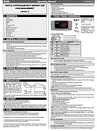 Dixell Temperature Controller XR06CX-4N1F1 Programmable-Commercial for Freezer 120V