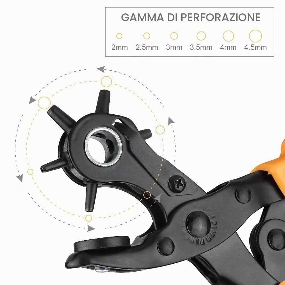 Set di punzonatrici con bottone a pressione, punzonatrice professionale Heavy Duty, punzonatrice per cintura, punzonatrice per cintura in pelle con 150 rivetti, 20 bottoni a pressione e così via, per