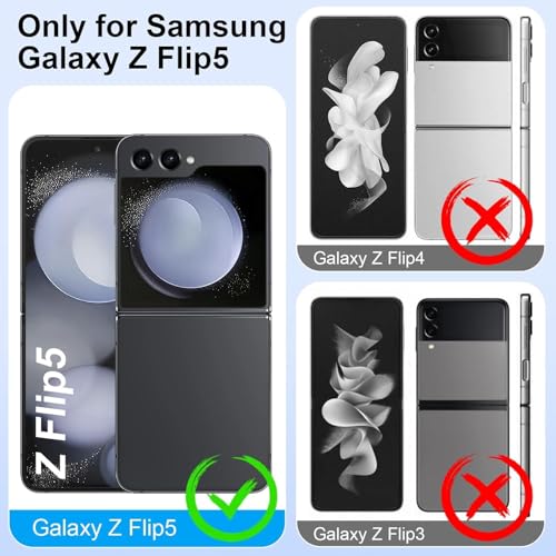 Image of EZ-GLAZ 4-in-1 Screen Protector for Samsung Galaxy Z Flip 5 | Full Body Protection (Inner Display + Back Panel + Cover Screen + Hinge) | HD Clear Flexible Film | Bubble-Free Installation | Scratch Resistant