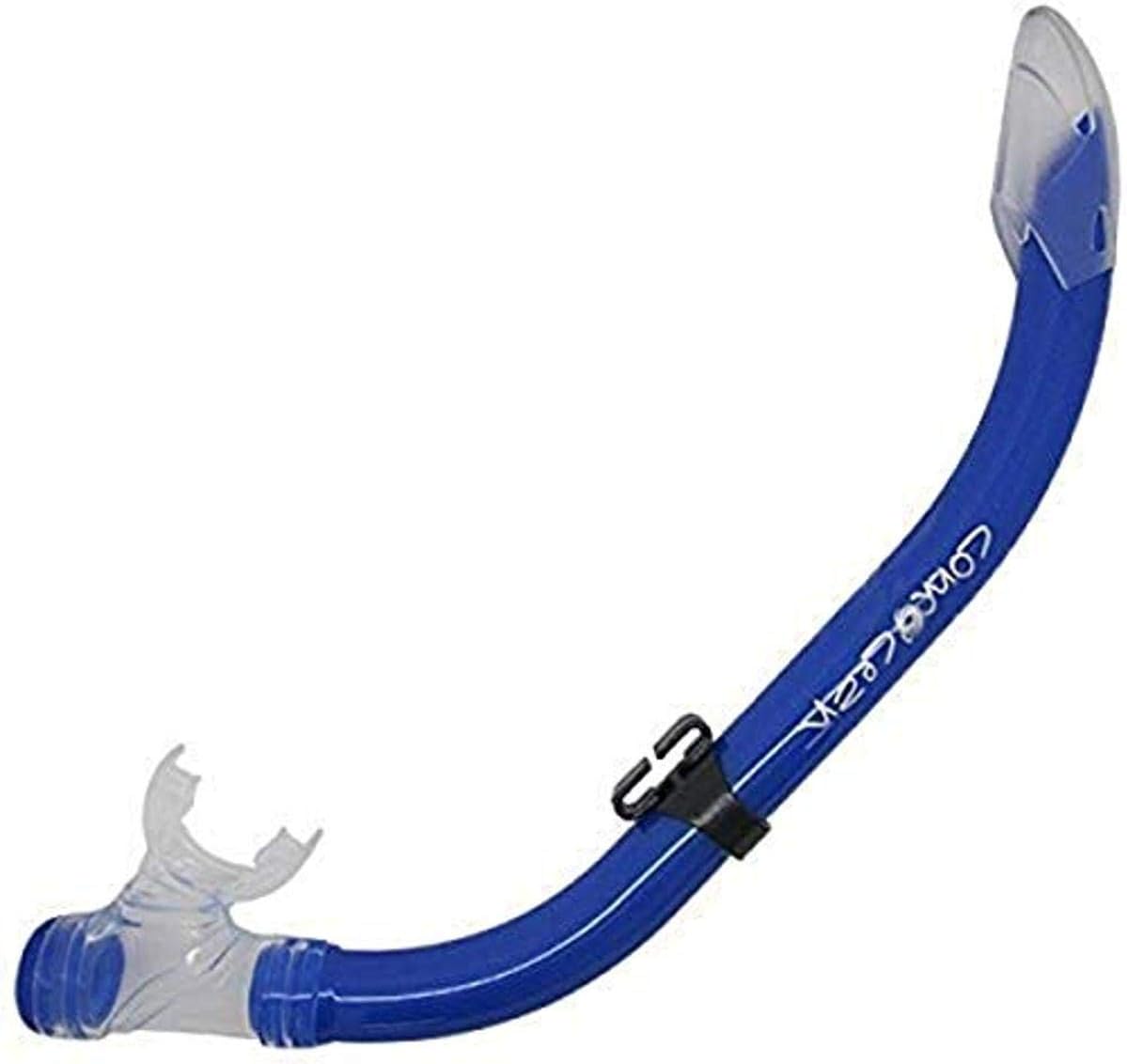Scuba Choice Comocean Youth Kids Snorkel with Silicone Purge Valve & Clear Splash Guard – Effortless Water Clearing, Comfortable & Safe for Beginners and Experts - Perfect for Snorkeling – Blue