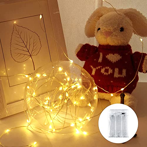 3 Pack Warm White Battery Powered Fairy Led String Lights,10Ft 30Led Twinkle Lights Home Bedroom Indoor Outdoor Halloween Diwali Christmas Party Decoration #TOP3