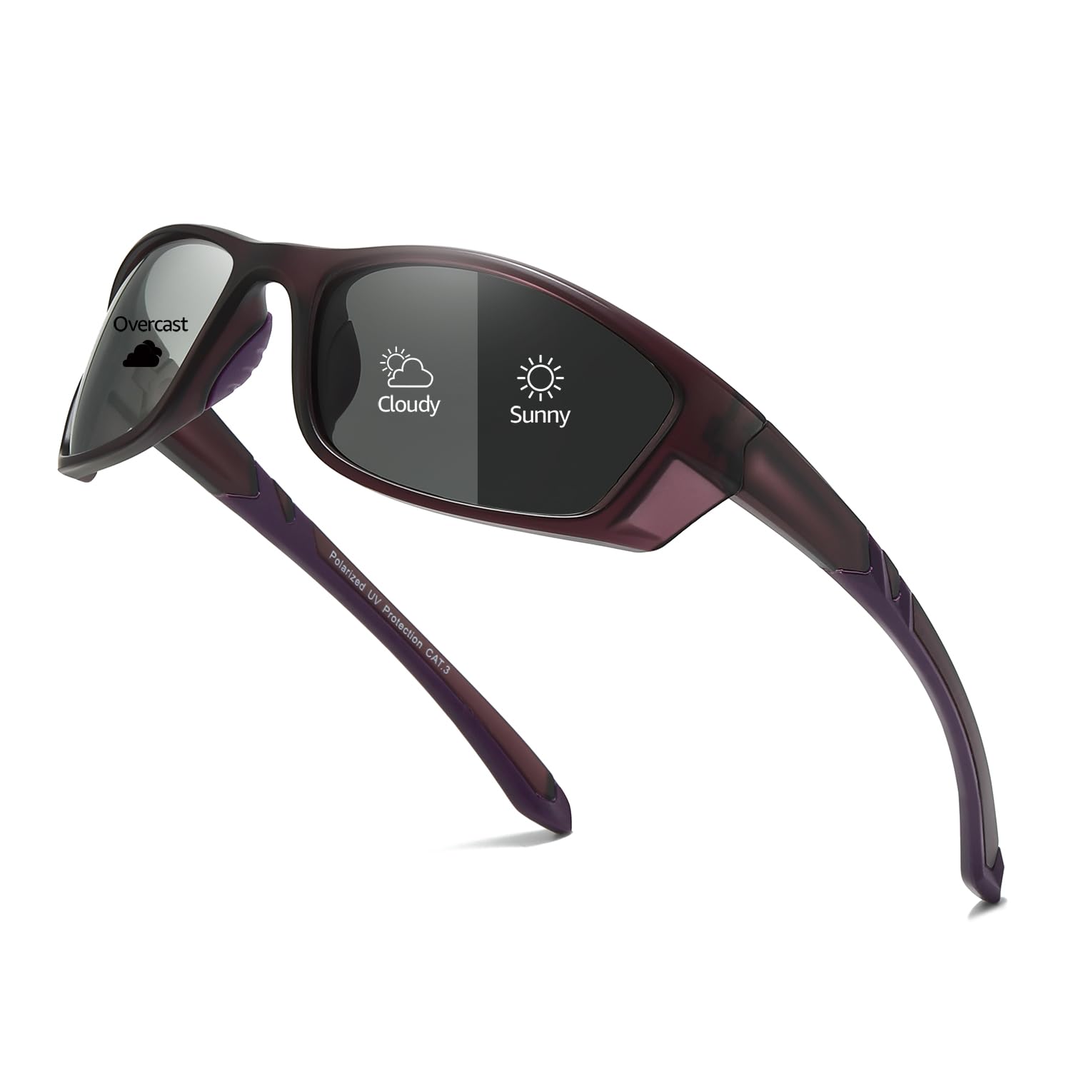Myiaur Polarized Photochromic Running Sunglasses For Men Women UV400