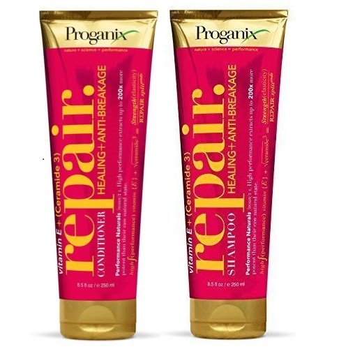 Shampoo & Conditioner Duo Set by Proganix repair with Vitamin E+Ceramide 3 (8.5 fl oz each)