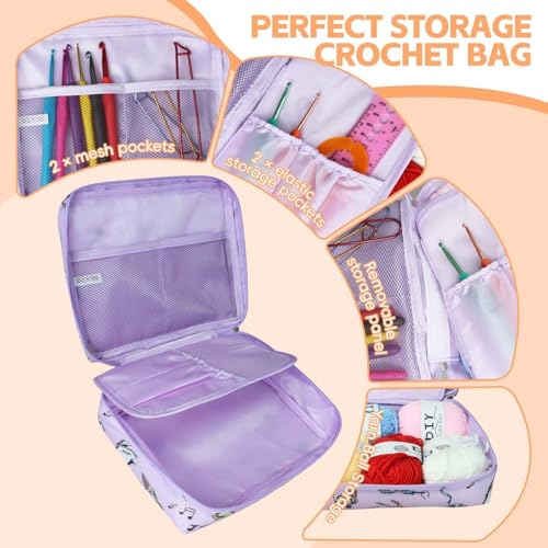Image of QLECT Crochet Needle Kit 107Pcs with Carry Bag DIY Crochet Kit with Tools & Accessories Comprehensive Crochet Kit for Beginners & Professionals(Assorted Colours)