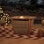 Sunjoy 38 in Fire Pit Table, Patio Propane Gas Burning Brown All-Weather Wicker Firepits Large Fire Table with Lid for Outside by AmberCove