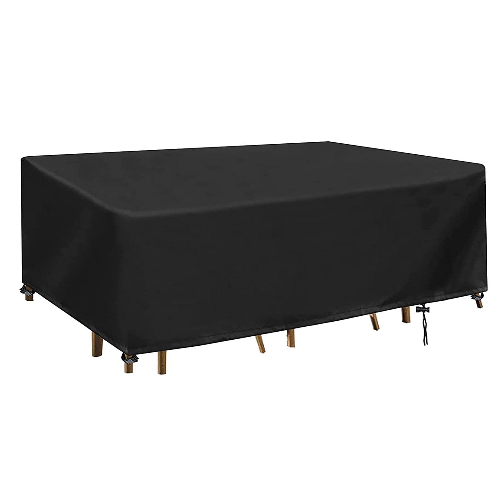 Jianghu Art Durable Outdoor Furniture Covers Waterproof 280 x 220 x 85 cm Large Garden Furniture Sets Cover, Outdoor Table Covers Windproof Anti-UV, Patio Set Table and Chair Cover