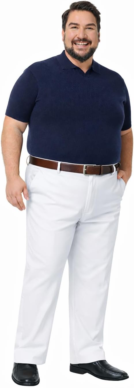 Mens Classic Fit Golf Pants Stretch Dress Pants 30''/32''/34'' Lightweight Casual Suit Pants with Pockets - Image 6