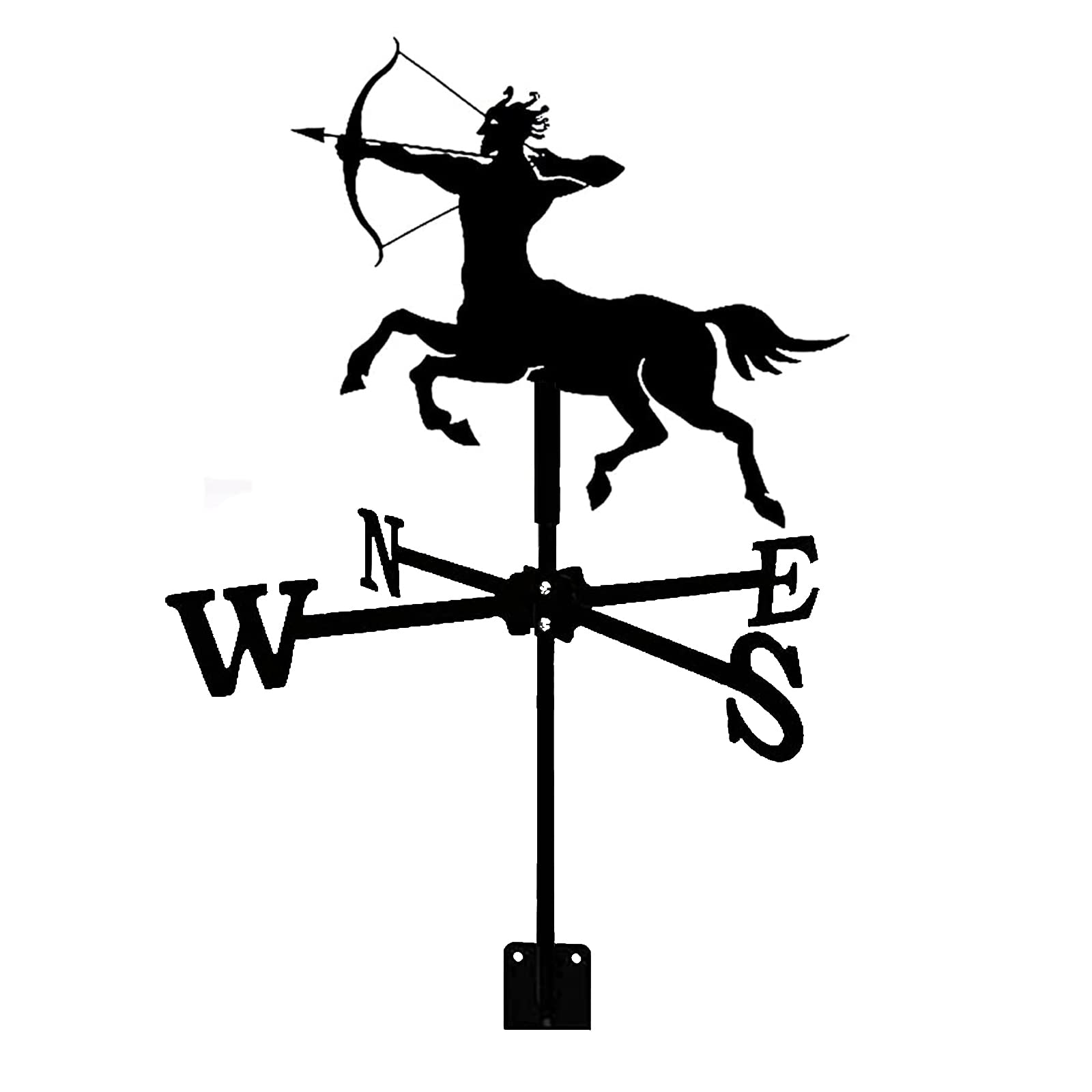 WIQUYBML Rooftop weathervane Metal Bracket wind vane Retro Weather Vane Stainless Steel Wind Direction Indicator for Garden And Yard Decoration(D)
